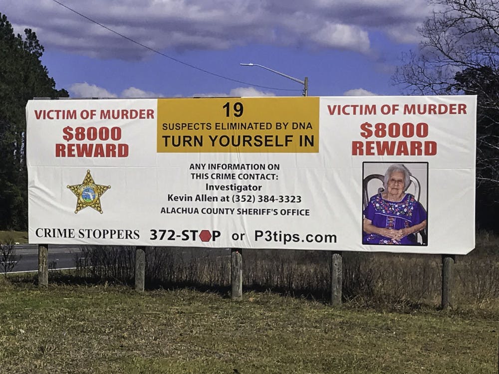 The new billboard, located near the Park-and-Ride Lot on West Newberry Road, was unveiled Thursday.