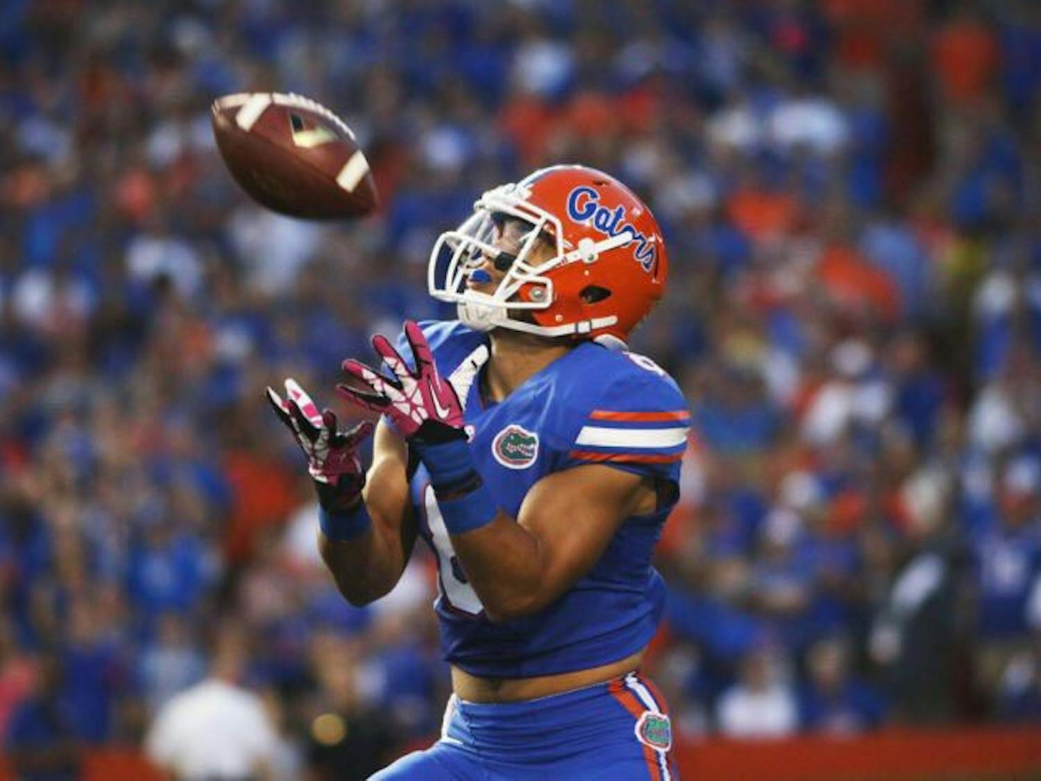 Trey Burton played in every game of the season, racking up 54 receptions for 569 yards and six touchdowns.
