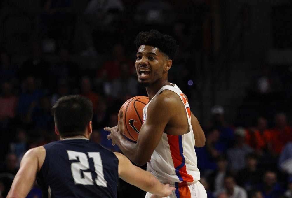 <p>Florida guard Jalen Hudson scored a season-low nine points in Florida's 65-59 loss to Loyola-Chicago on Wednesday. "This is as low as we can get," Hudson said.</p>