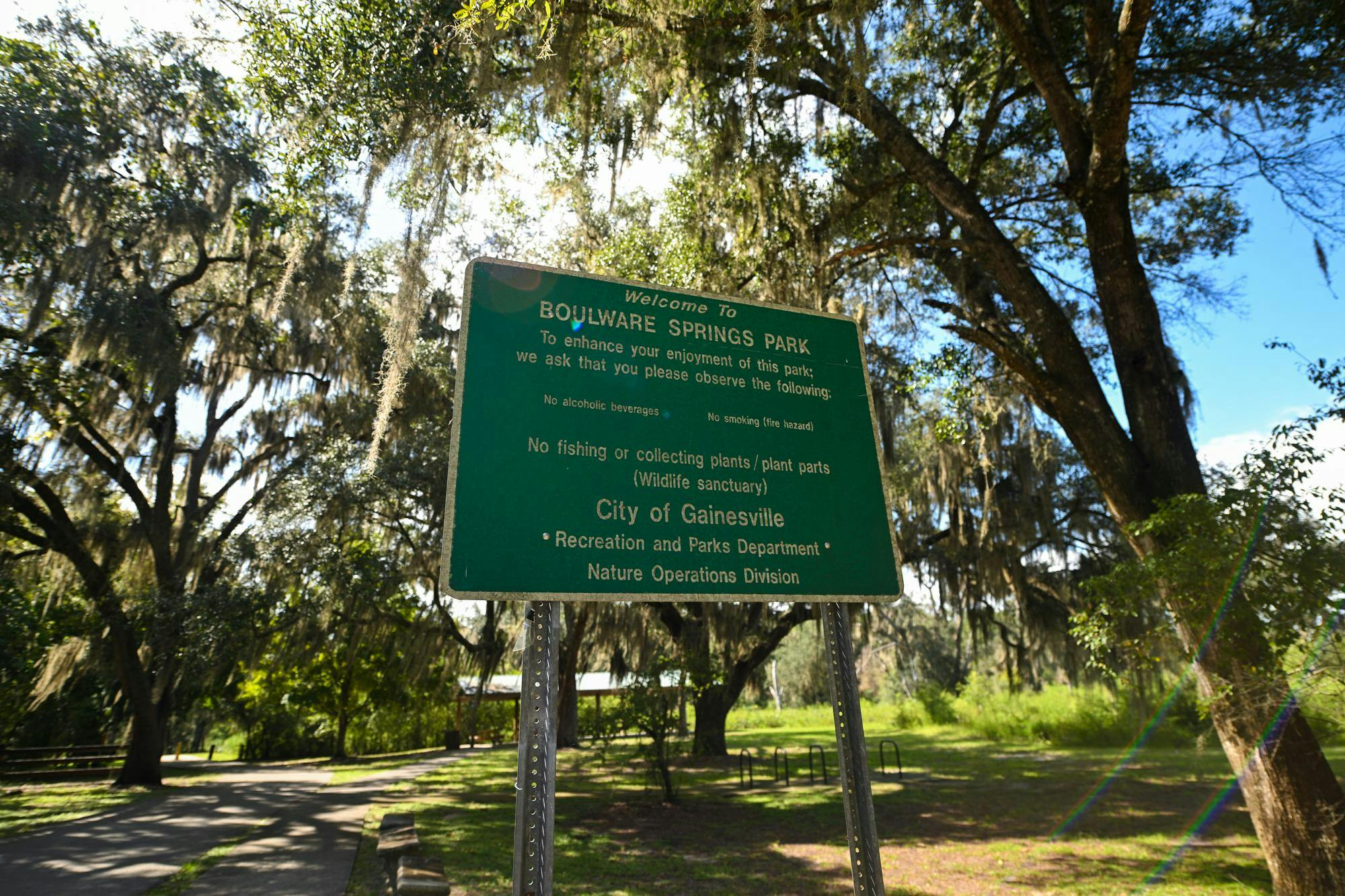 Boulware Springs State Park is located at 3300 SE 15th St. in Gainesville, Fla.
