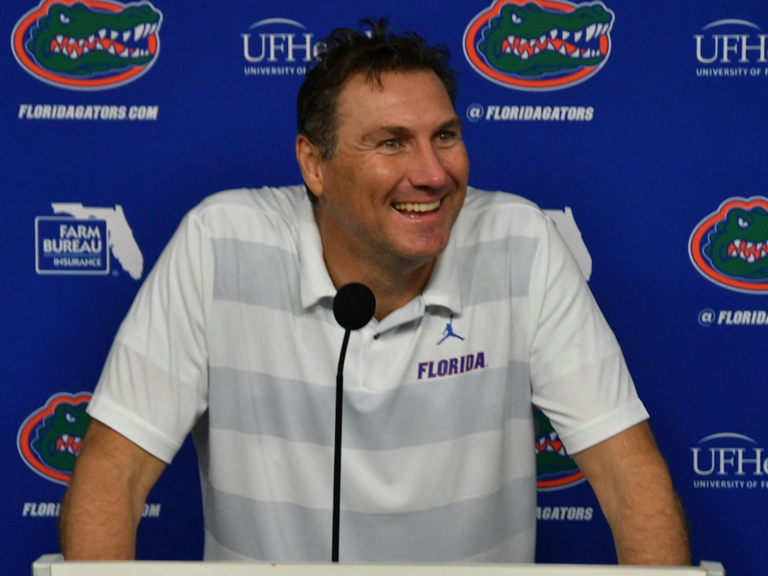 In his first season as UF head coach, Dan Mullen led the Gators (9-3) to the Chick-fil-a Peach Bowl, where they will face Michigan.  