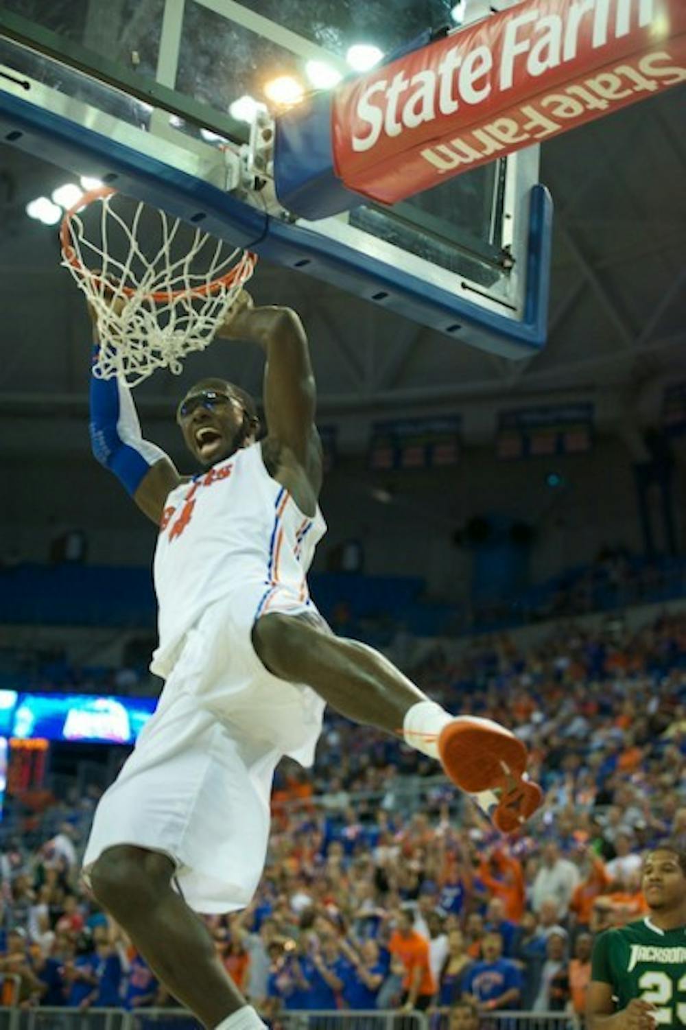 <p>Sophomore center Patric Young thrived Thursday against Jacksonville with 14 points and nine rebounds, despite playing in an injury-riddled frontcourt.</p>