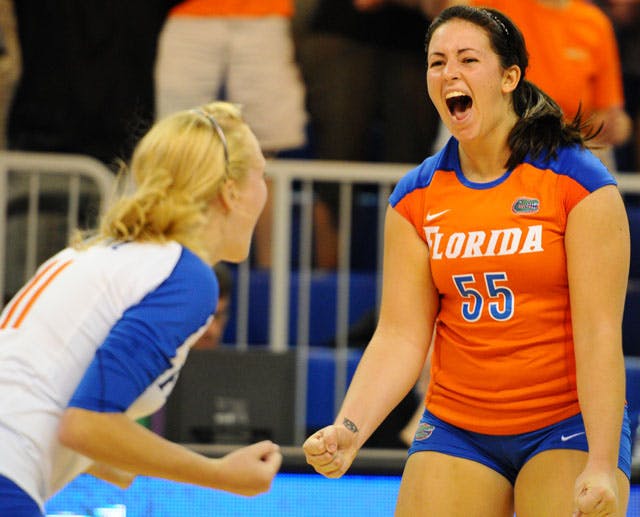 Florida defensive specialist Taylor Unroe (55) was named Southeastern Conference Freshman of the Week on Tuesday after recording nine assists in 44 digs in four Gators wins last week.