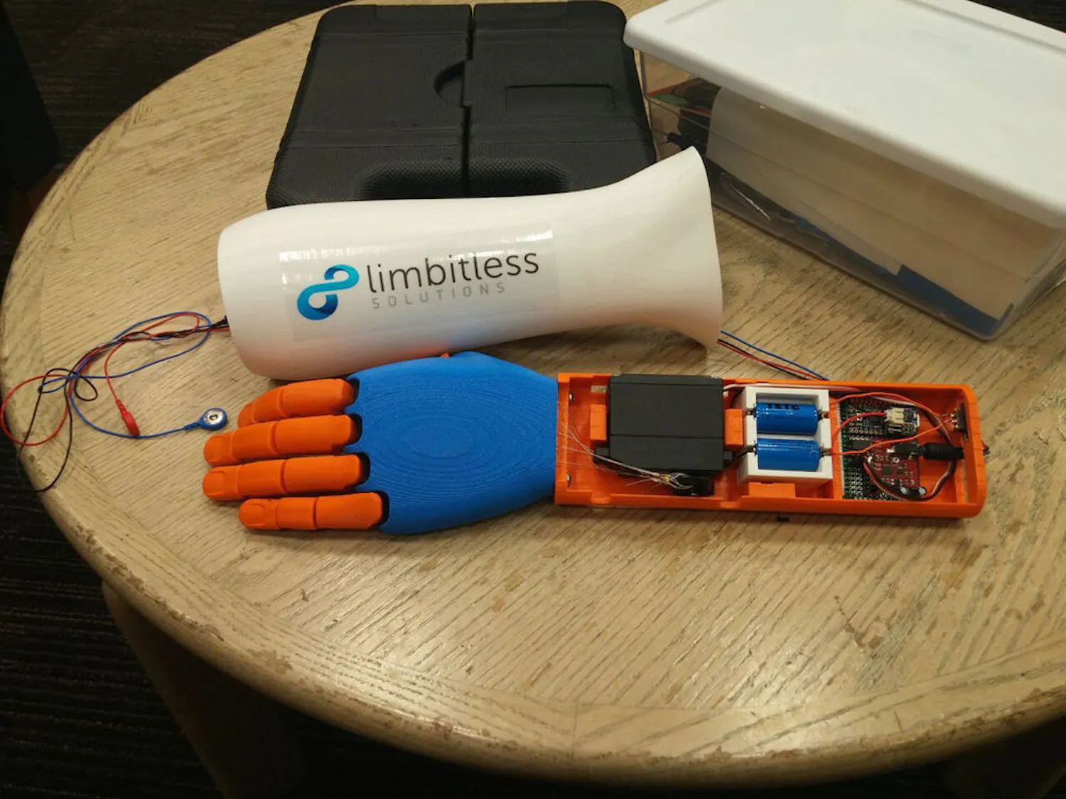 This bionic arm was created by UF engineering students using a 3-D printer at the mechanical and aerospace engineering lab. Santiago Marin, one of about 20 students on the team, said it cost about $350 and took eight weeks to build.