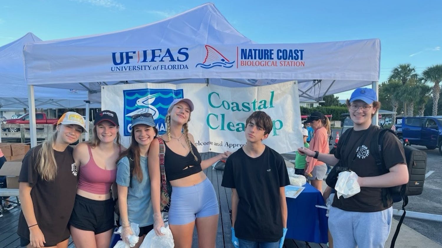 Bucholz High School Earth Club volunteered at a coastal cleanup in Cedar Key on International Coastal Cleanup day. 