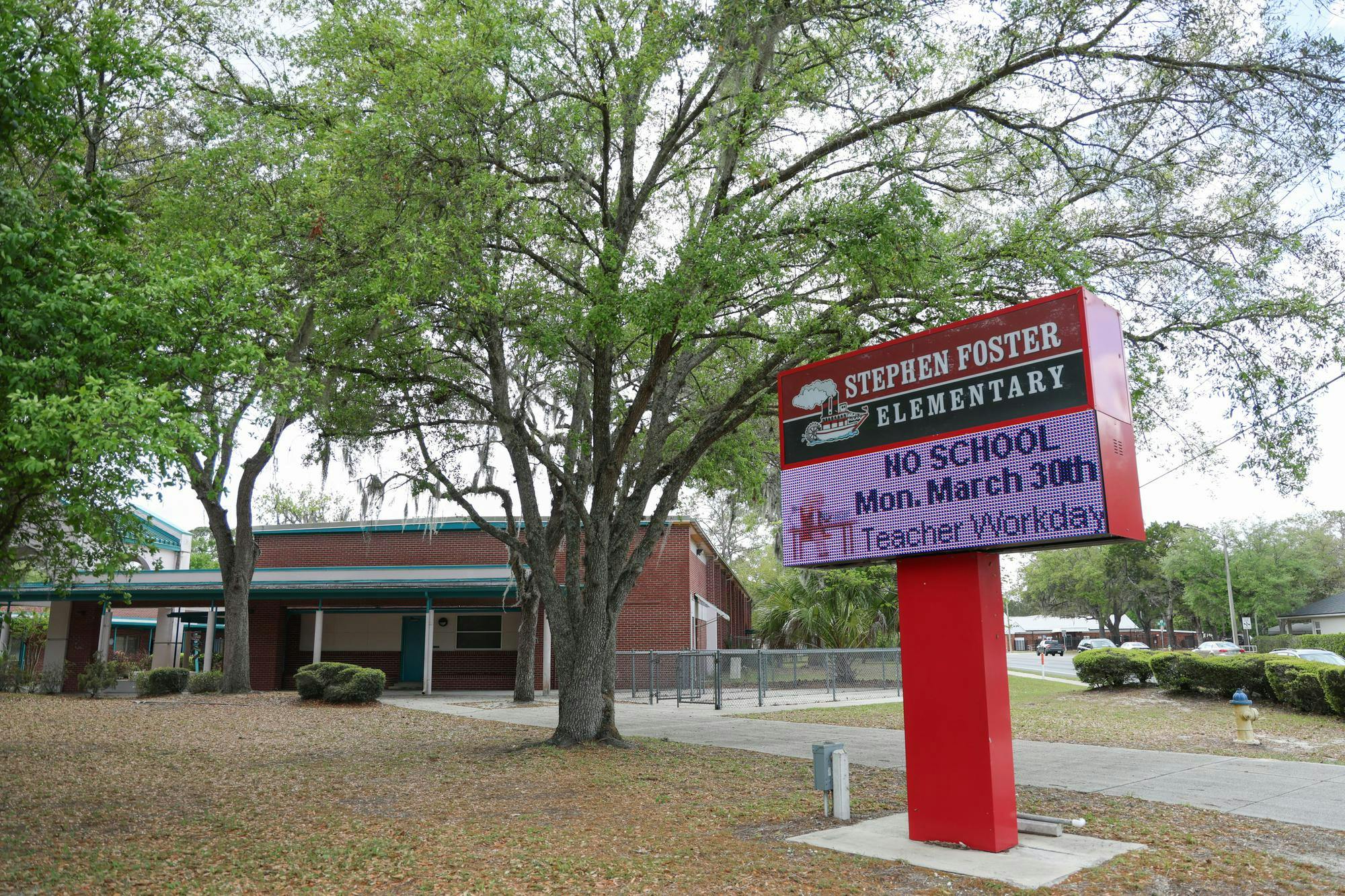 Stephen Foster Elementary School, located at 3800 NW 6th St, Gainesville, Fla. in Monday, March 30, 2026.