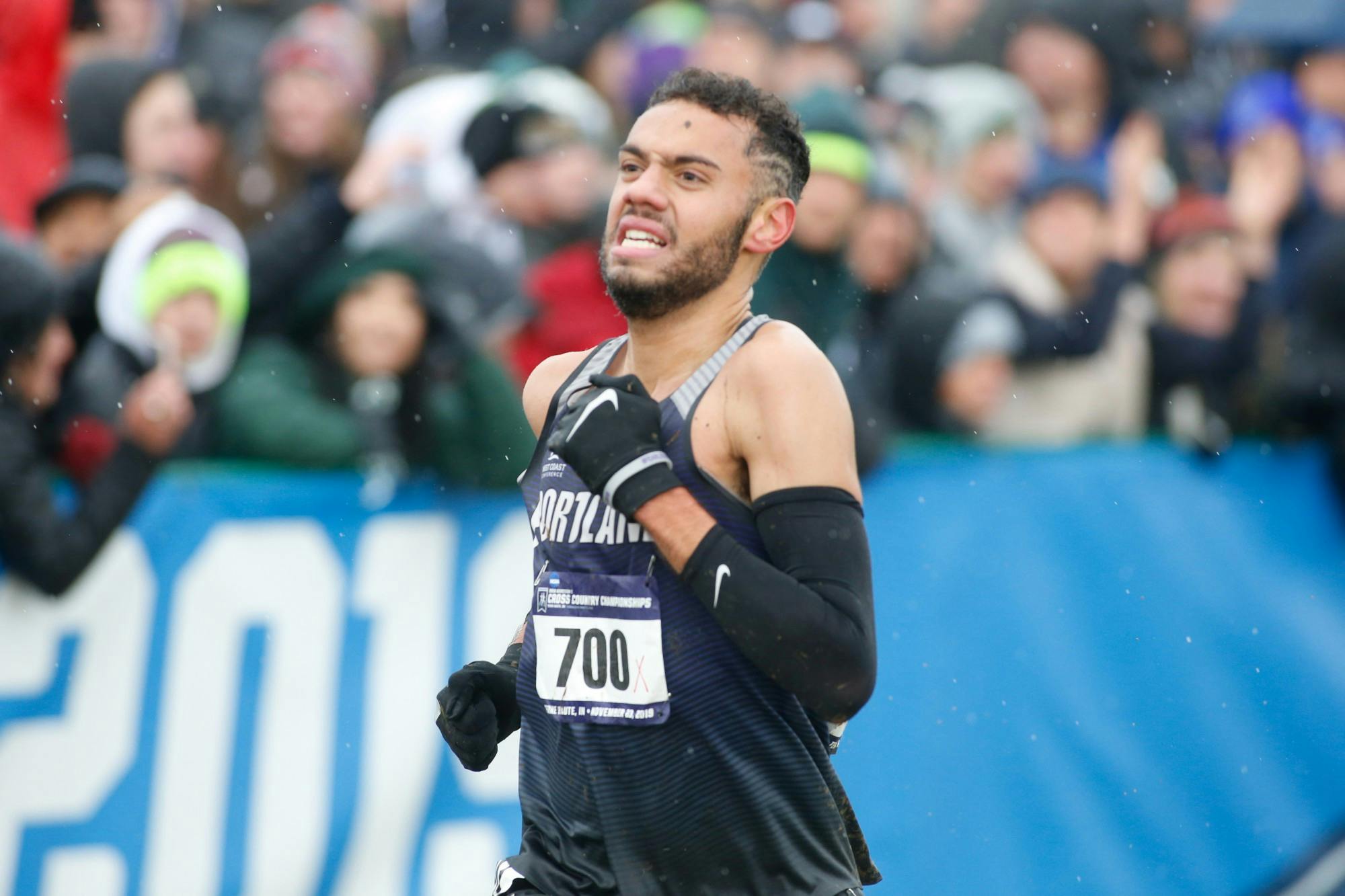 Redshirt senior Caleb Webb had the best finish of the race for Pilots, grabbing 31st and earning All-American recognition. Photo by Justin Casterline and courtesy of Portland Pilot Athletics.