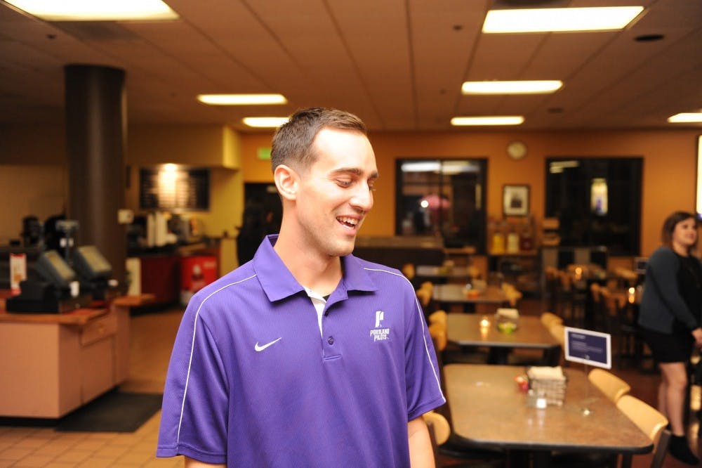  Tyler Zimmerman, assistant hall director of Christie Hall, is transitioning into the role of late night and weekend programming director. Zimmerman heads up Pilots After Dark and other activities for students. Photo by Parker Shoaff