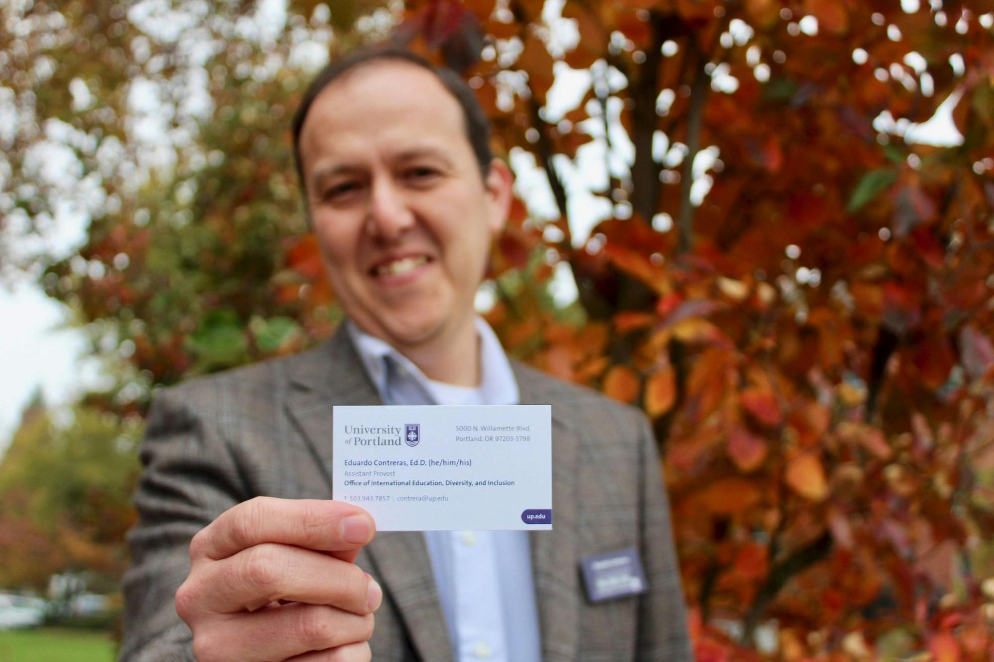 Dr. Eduardo Contreras kick-started the idea of including preferred pronouns on business cards.