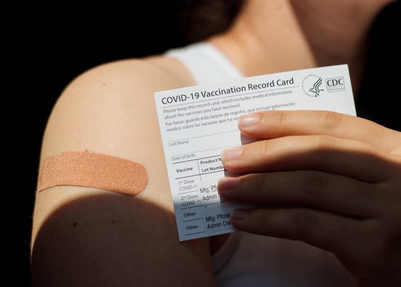COVID-19 vaccination eligibility will extend to all Oregonians 16 and up on April 19, which includes UP students. Beacon reporter Mia Werner shares her firsthand experiences getting vaccinated at the Oregon Convention Center, along with a guide to make your own appointment. Photo illustration by Molly Lowney.