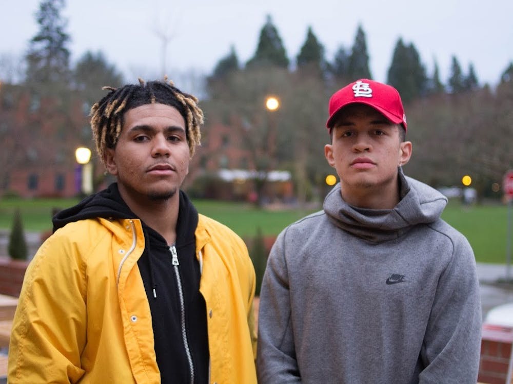 Jazz Johnson (left) and Andre Ferguson (right) both announced on Monday that they will not be returning to the University of Portland men's basketball team next season. 