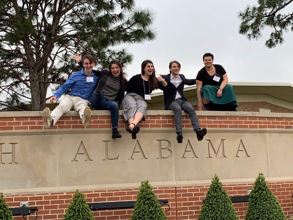 The UP Bioethics team traveled to the University of South Alabama to compete in the National Bioethics Bowl Championships. Photo Courtesy of Jeff Hayashi