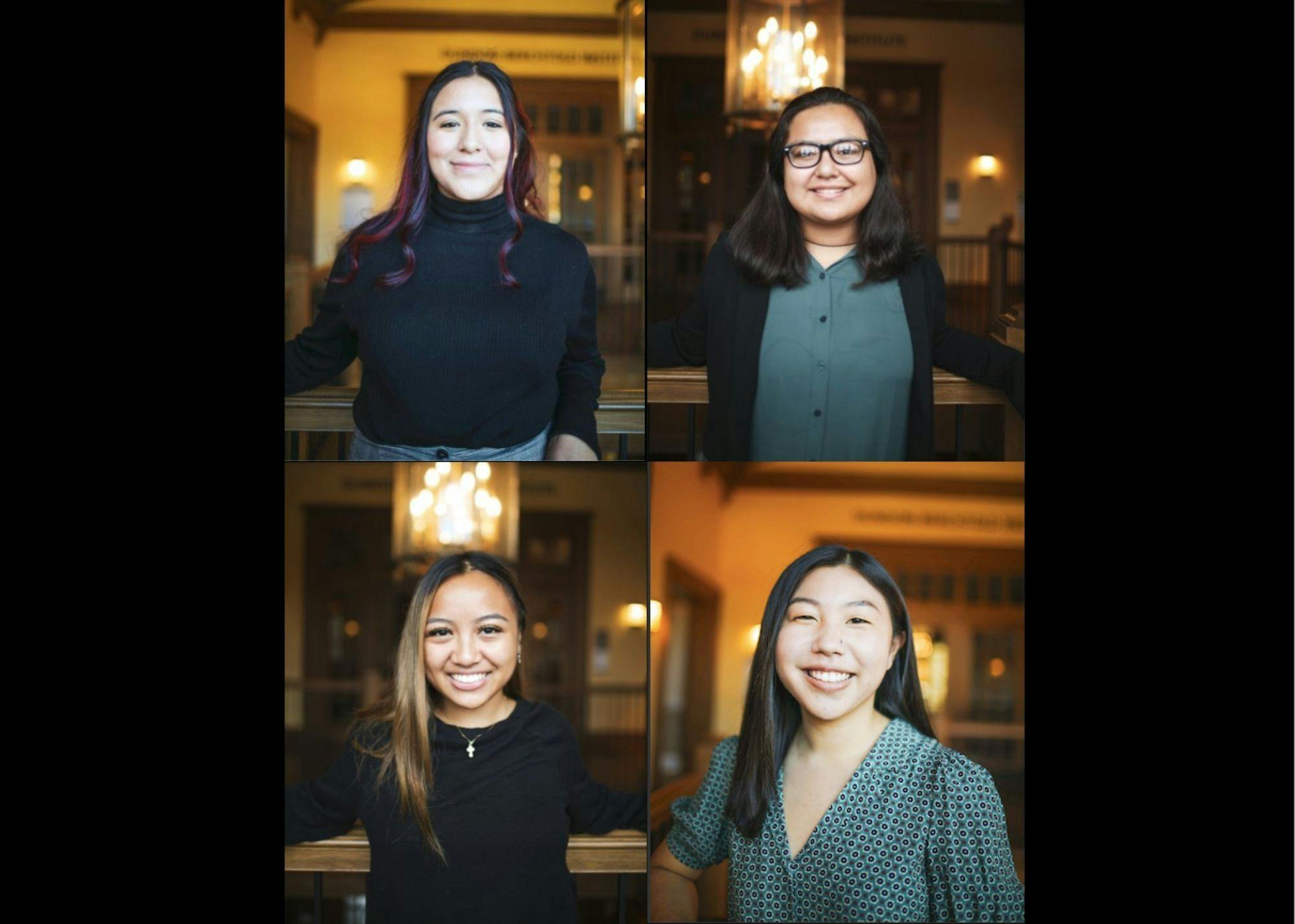 Diversity Collaborators. Clockwise starting at top left: Dani Perez Vargas, Carolina Cortes, Peytynn Kubo, and Jayla Fernandez. Photos courtesy of Dani Perez Vargas, Carolina Cortes, Peytynn Kubo, and Jayla Fernandez. 