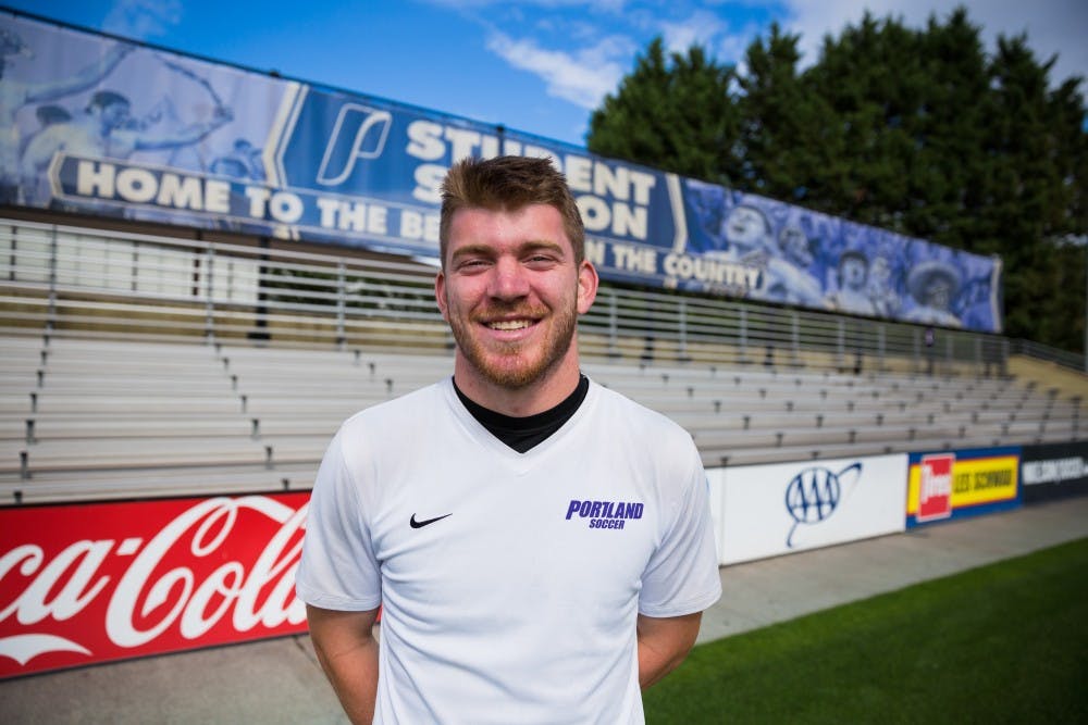 Senior Kienan Weekes will complete a fifth year at University of Portland and hopes to move up as first string goalkeeper for the Pilots. 