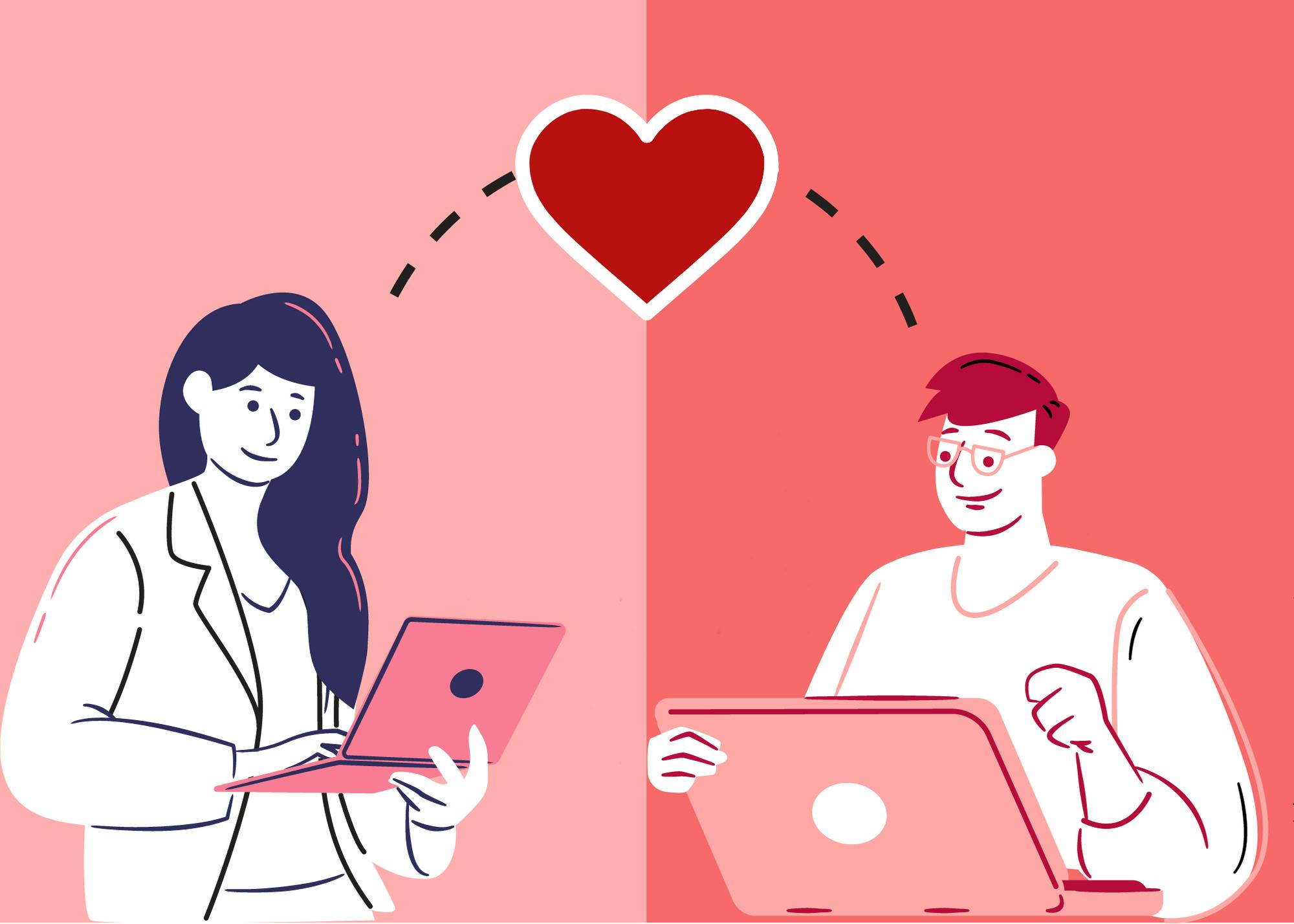 Due to the COVID-19 pandemic, many couples have been forced to switch their relationship from in-person to virtual. This included UP students CJ Charfauros and Malia Hui, and Julia Weinand, Jacob Nguyen.Canva by Molly Lowney