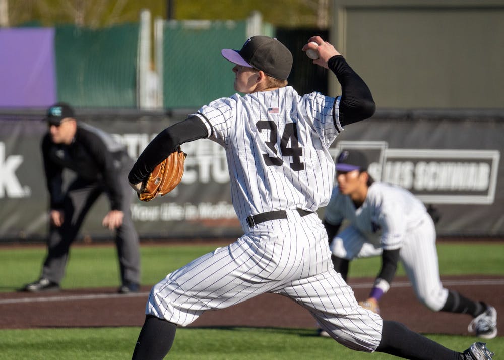 Pitcher Eli Morse during a game against Creighton on Feb. 18.