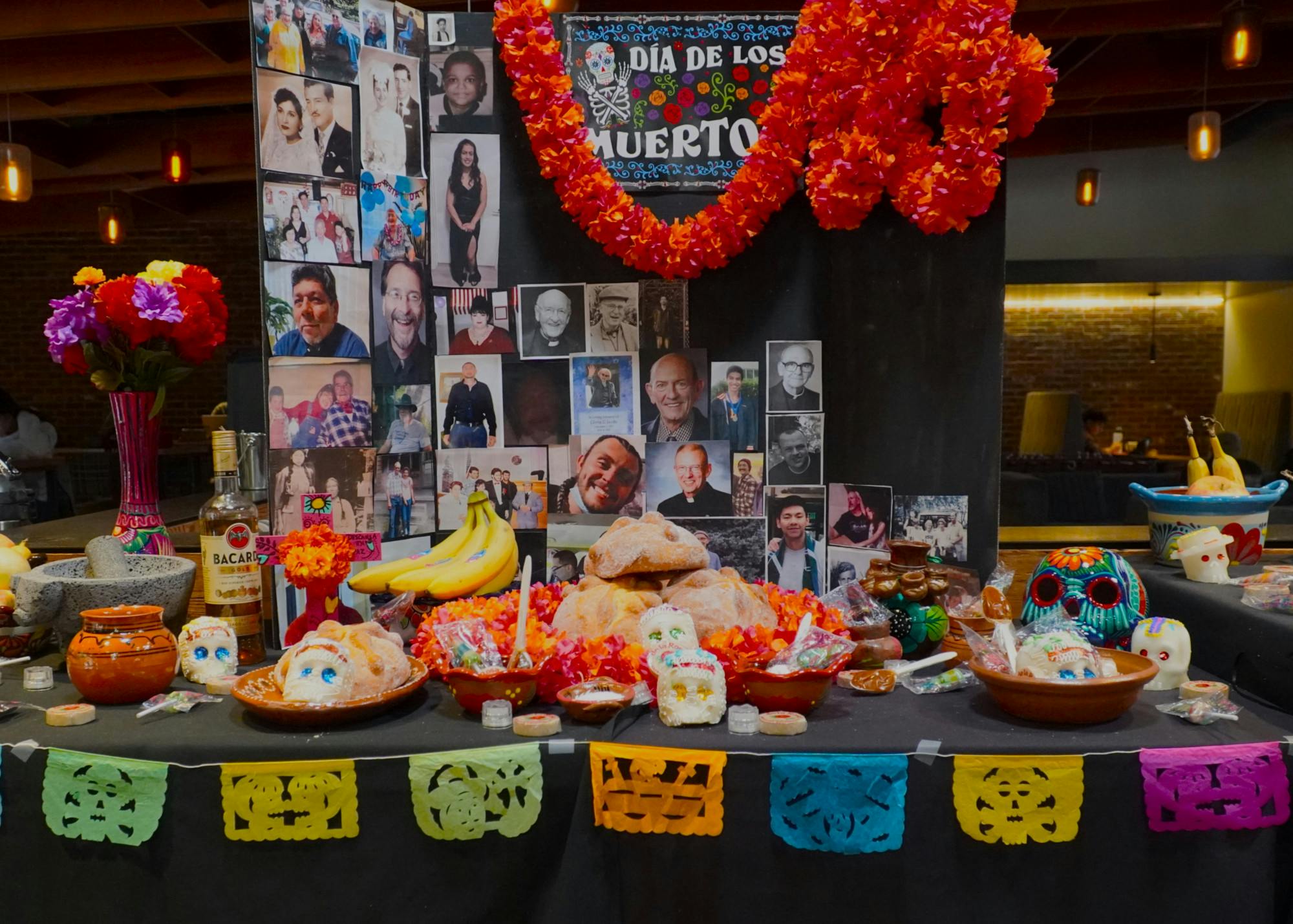 An ofrenda displayed inside of the Pilot House to commemorate Dia de los Muertos.
