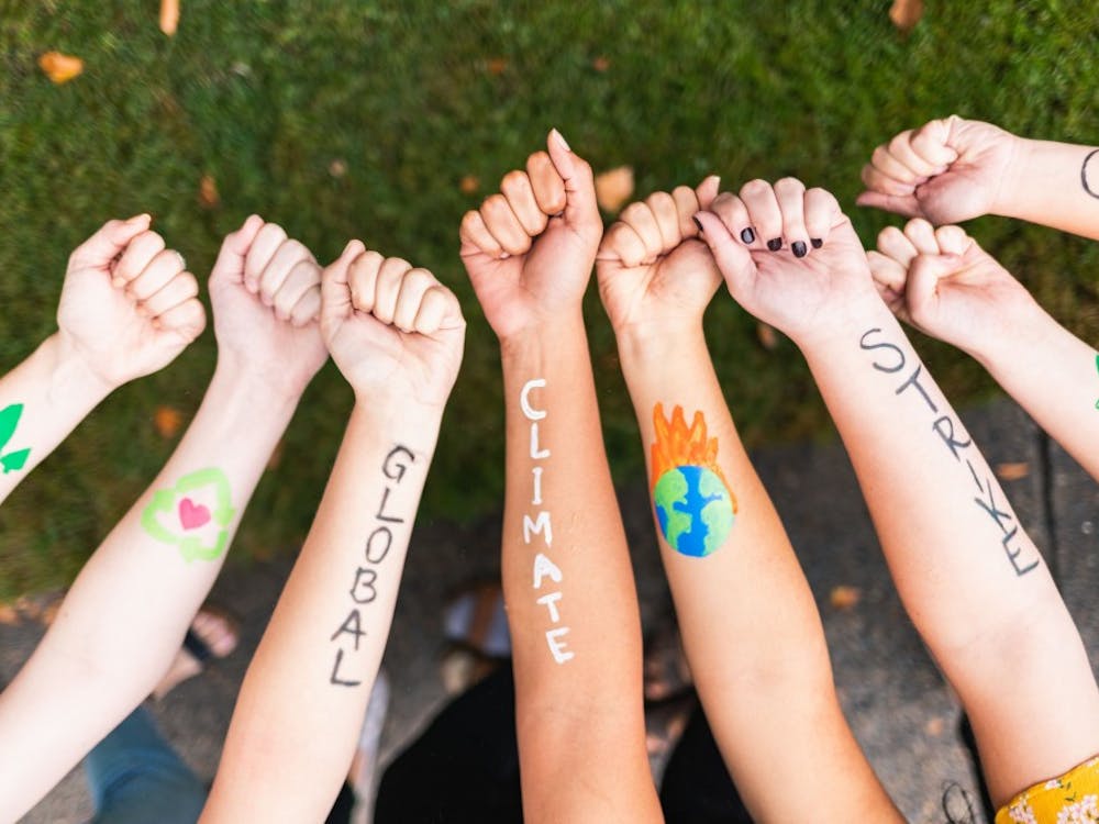 The Global Climate Strike will meet outside Portland City Hall on Friday, Sept. 20. Photo illustration by Molly Lowney and Jennifer Ng.