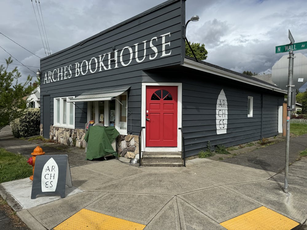 Arches Bookhouse sits at the corner of N. Wall Avenue and N. Houghton Street.