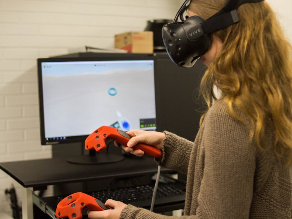 Virtual reality allows students to create objects, explore Google earth, observe cell structures and more in a three-dimensional universe. This new technology can be found in the digital lab in Clark Library. 