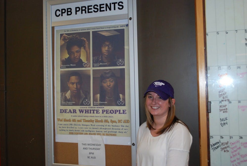  CPB Director Sarah Berger helped organize a screening of the film "Dear White People" for Diversity Dialogues Week. Earlier this semester, several student diversity coordinators raised questions about whether CPB was doing enough to promote diversity in their events. Photo by David DiLoreto