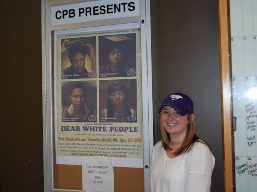  CPB Director Sarah Berger helped organize a screening of the film "Dear White People" for Diversity Dialogues Week. Earlier this semester, several student diversity coordinators raised questions about whether CPB was doing enough to promote diversity in their events. Photo by David DiLoreto