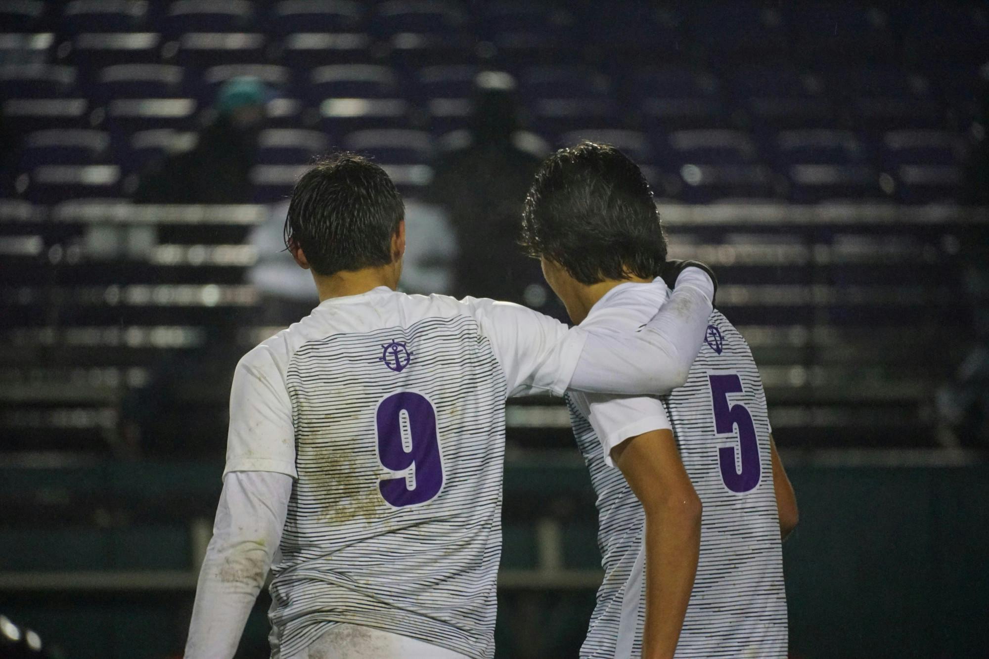 Alejandro Pereira (left) and Jake Arteaga after the game on Nov. 18.