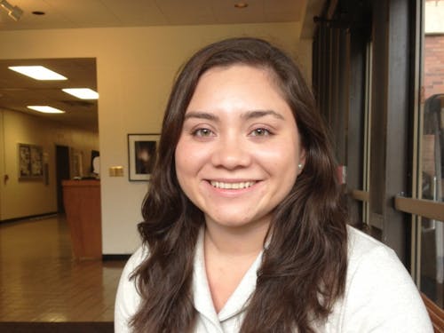  Senior Fatima Ruiz-Villatoro was the first in her family to attend college. The new AmeriCorps worker will establish programs to help first-generation students thrive in college.