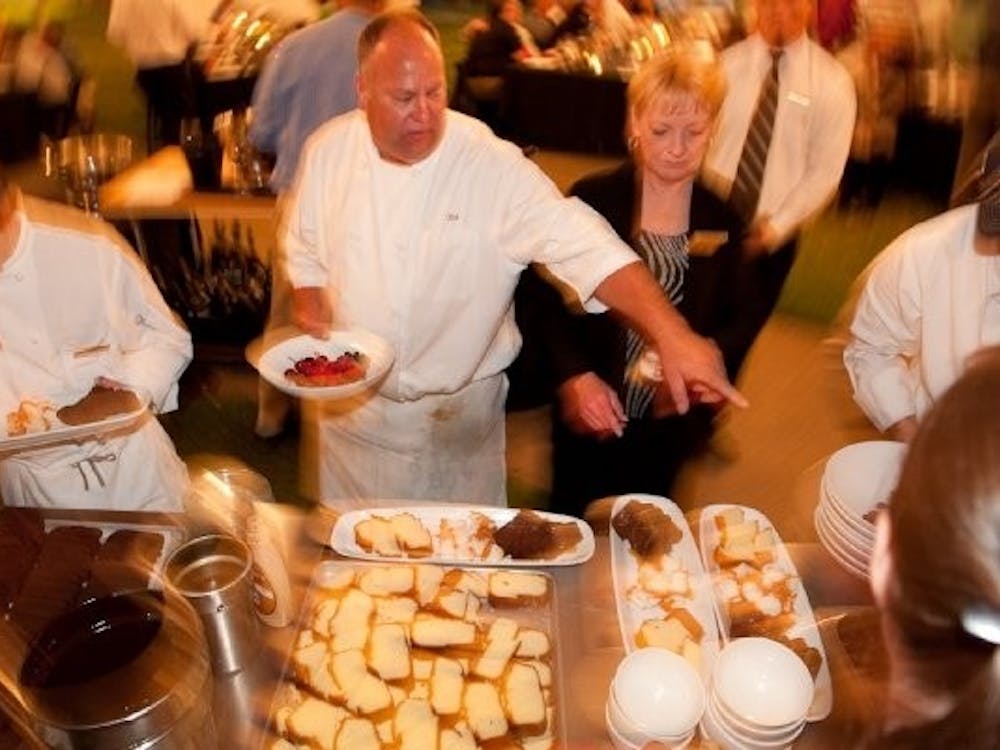 Kirk Mustain at the Farm to Fork Dinner on the quad in 2009.Photo Courtesy of Kirk Mustain