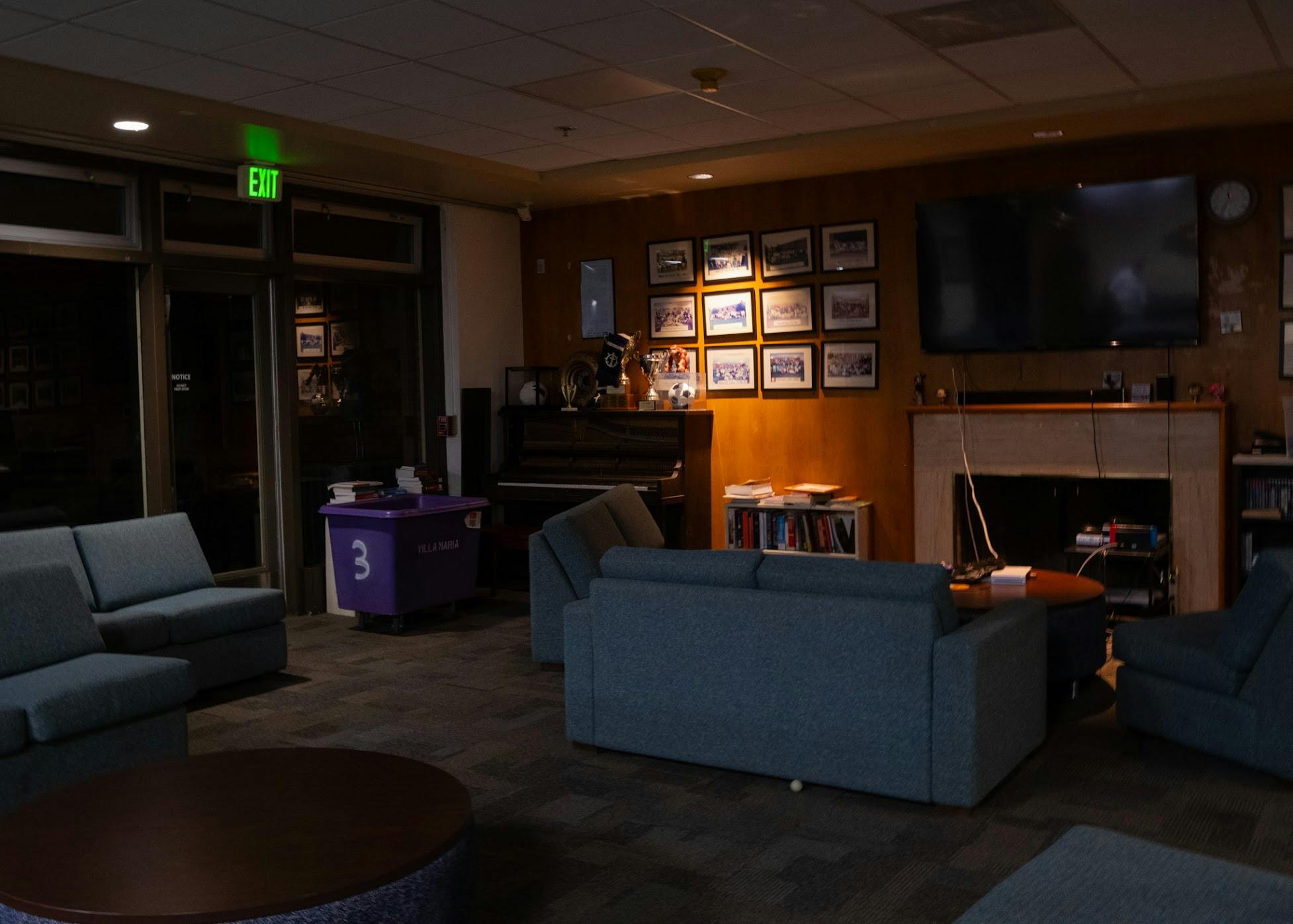 The Villa Maria Hall communal lounge. 