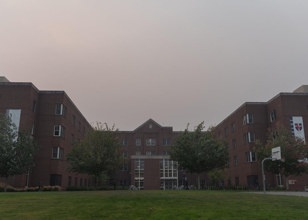 A photo of Fields-Schoenfeldt Hall. A student has been moved to a nearby hospital after sustaining severe injuries in an accident in the residence hall. 