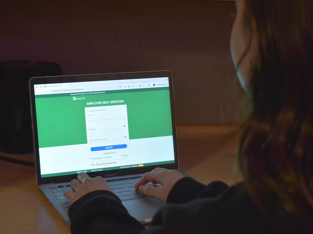 A laptop screen showing the new payroll and human resources system Paycom. Starting in December, student employees, staff and faculty will receive pay through the payroll and human resources (HR) system Paycom instead of Self-Serve Banner.