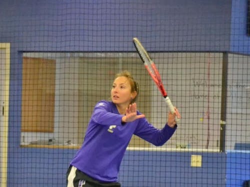  Maja Mladenovic takes a shot during practice. photo by David DiLoreto