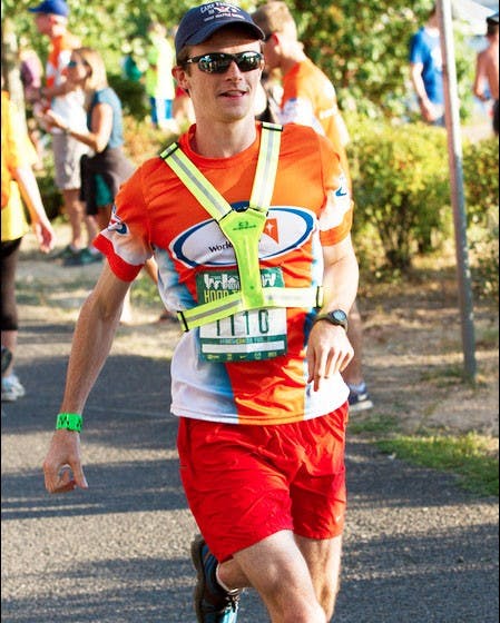  Senior Matt Baer runs one of his three legs in the Hood to Coast race. Photos courtesy of Matt Baer.