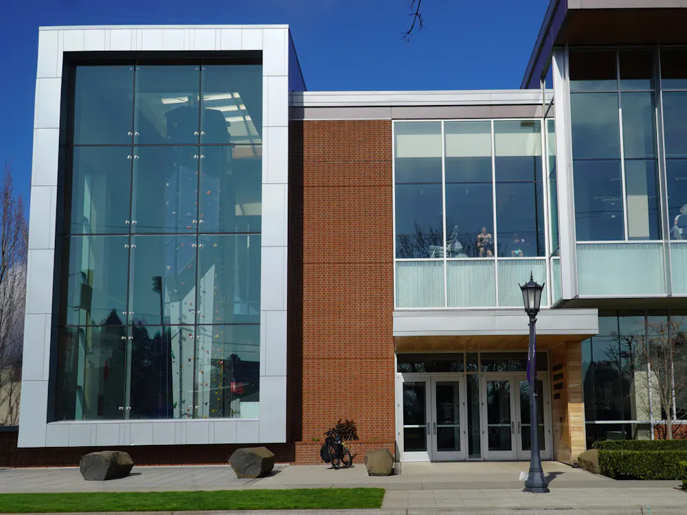 Front of Beauchamp Recreation & Wellness Center.