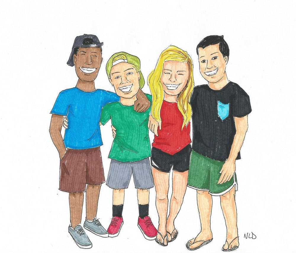 group of friends cartoon