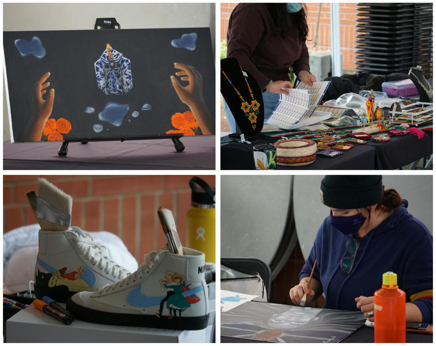 The event featured eight different student artists, who set up tables with their work at the Pilot House Plaza.Canva by Haviland Stewart