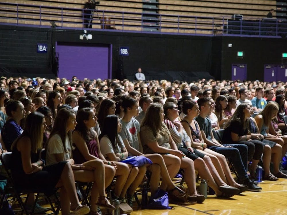 Freshmen at the Green Dot presentation.