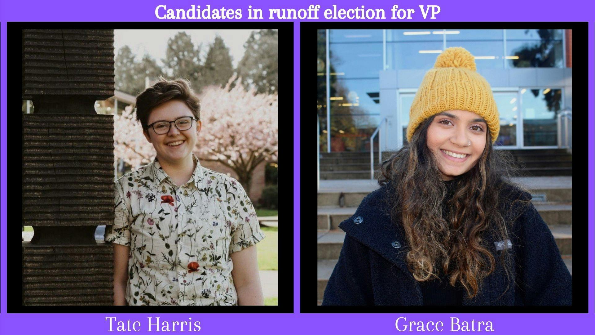 Runoff election to take place between Tate Harris and Grace Batra for ASUP Vice President