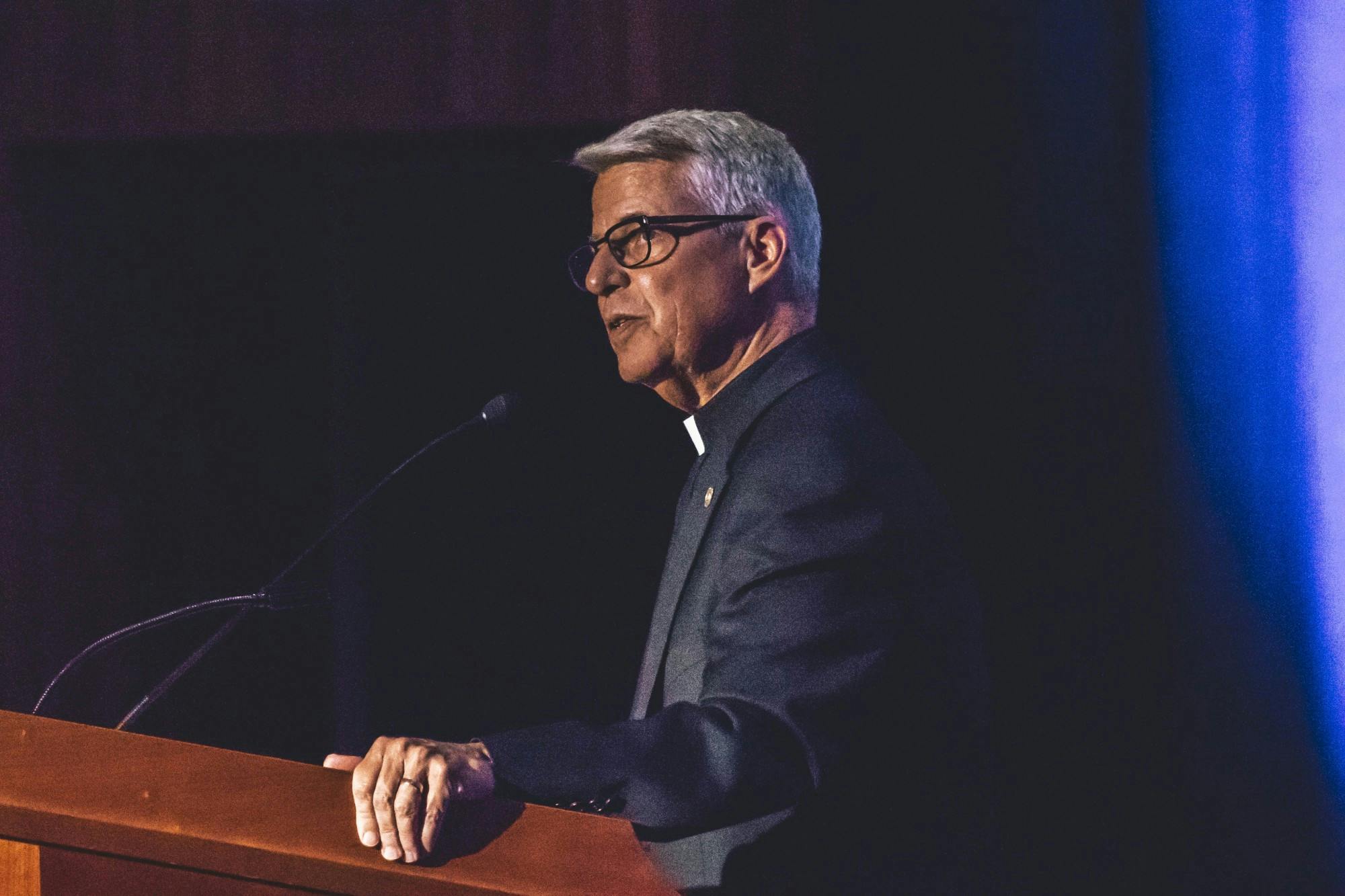 University President Fr. Mark Poorman announced March 12 that the school would be suspending all on-campus classes.