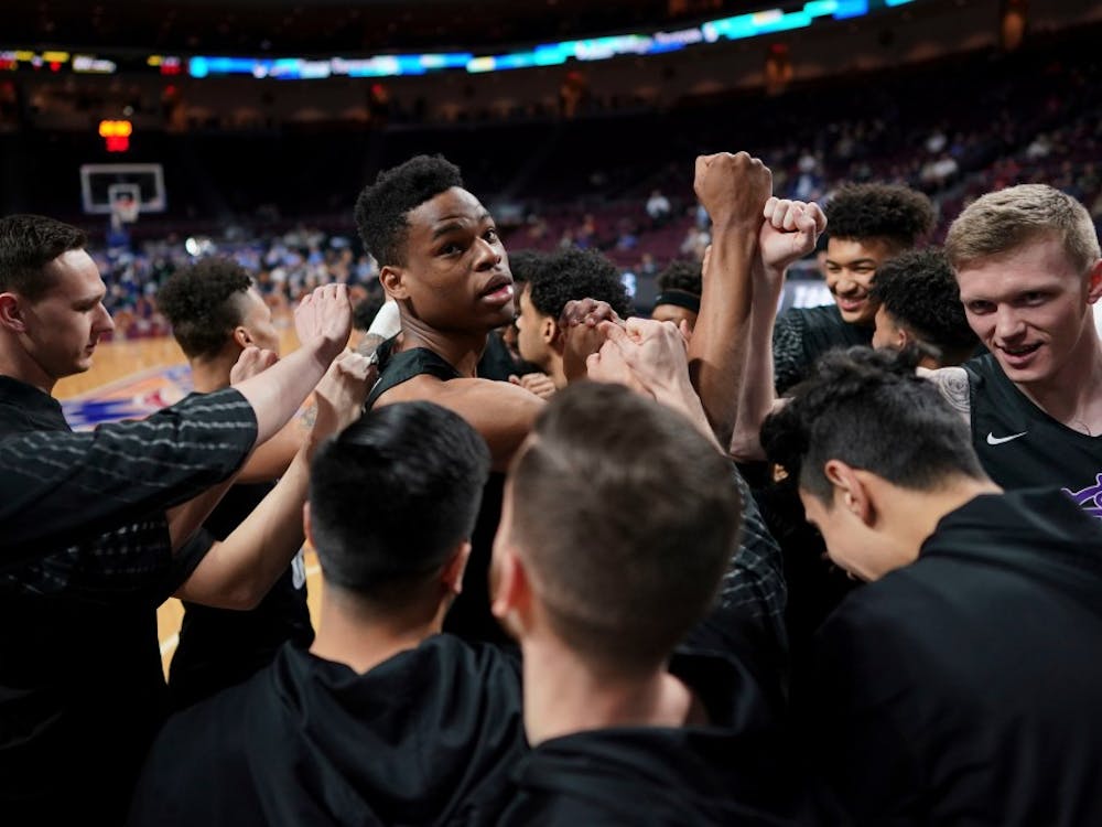 Portland Pilots against the San Diego Toreros during the first half of the WCC Basketball Championships at Orleans Arena. Courtesy of UP Athletics.
