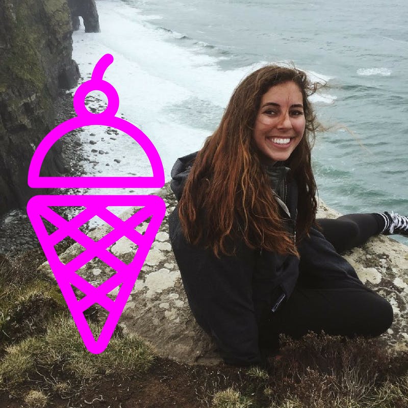 Ice cream and Micaela 