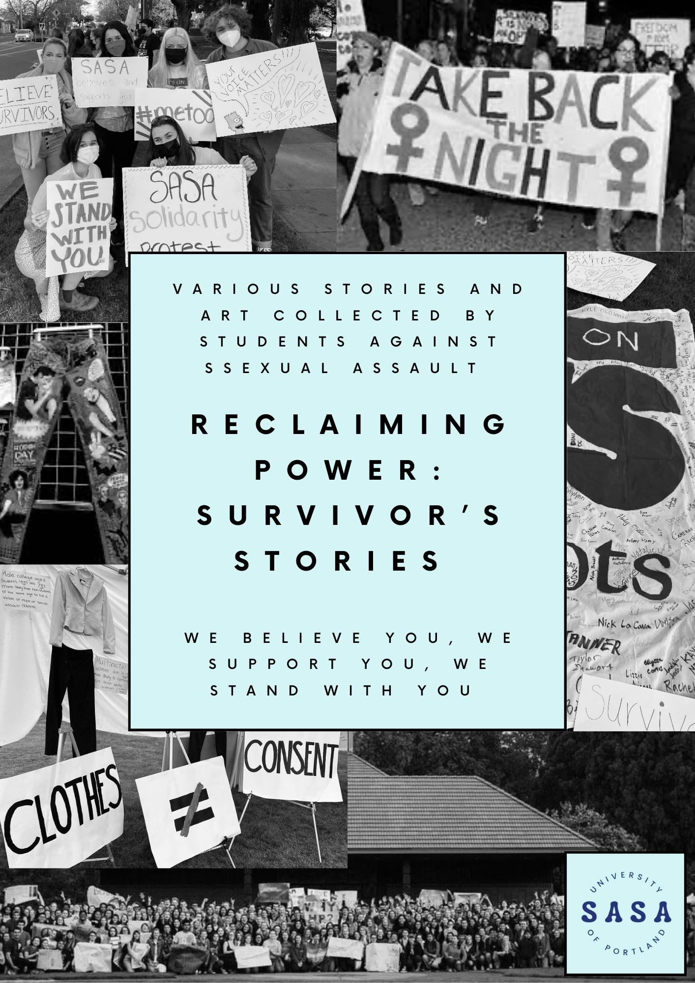 The Survivor Zine Magazine will showcase personal accounts of sexual assault from students on the Bluff through stories, poems and art pieces. 
Image courtesy of SASA.