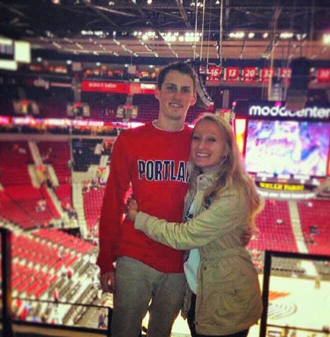  Beacon reporter Lydia Laythe attends a Portland Trailblazers game with sophomore Ryan Lambert.Photo by Lydia Laythe