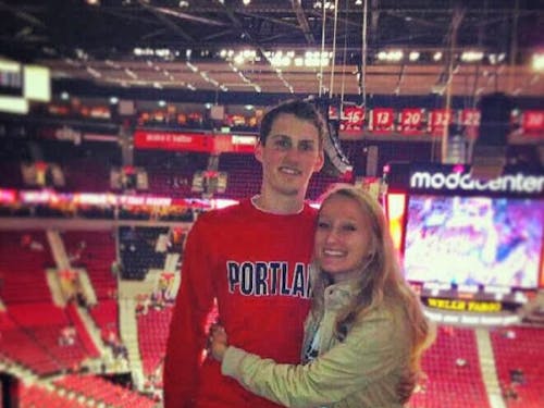  Beacon reporter Lydia Laythe attends a Portland Trailblazers game with sophomore Ryan Lambert.Photo by Lydia Laythe