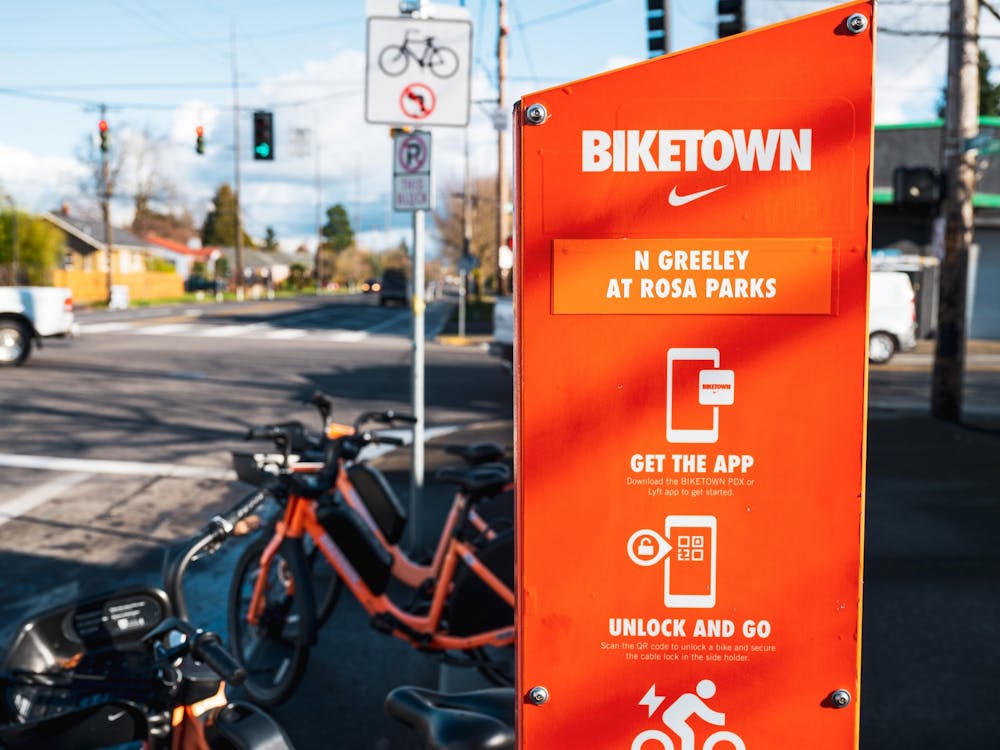 You can unlock bikes via the Lyft app or the Biketown app.
