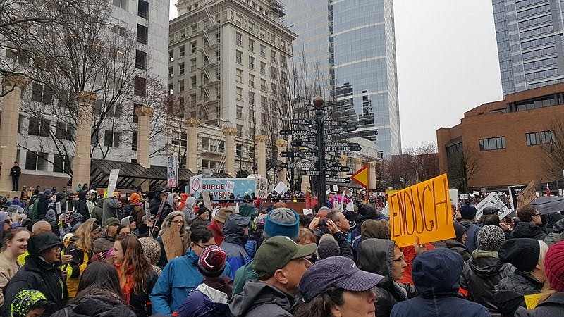 March for Our Lives in Portland, Oregon. Photo courtesy of Wikimedia Commons.
