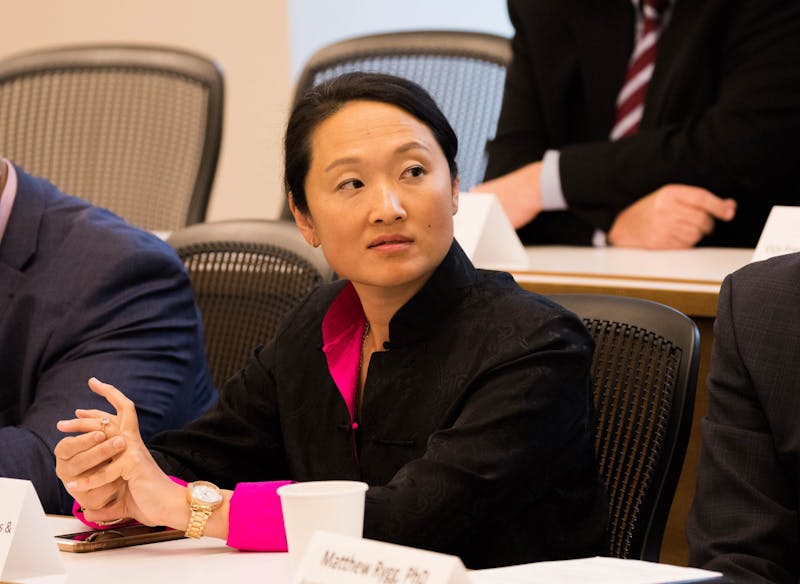 Sandy Chung, Title IX Coordinator and Vice President for Human Resources, is leaving University of Portland after five years. Image courtesy of The Beacon, 2019. 
