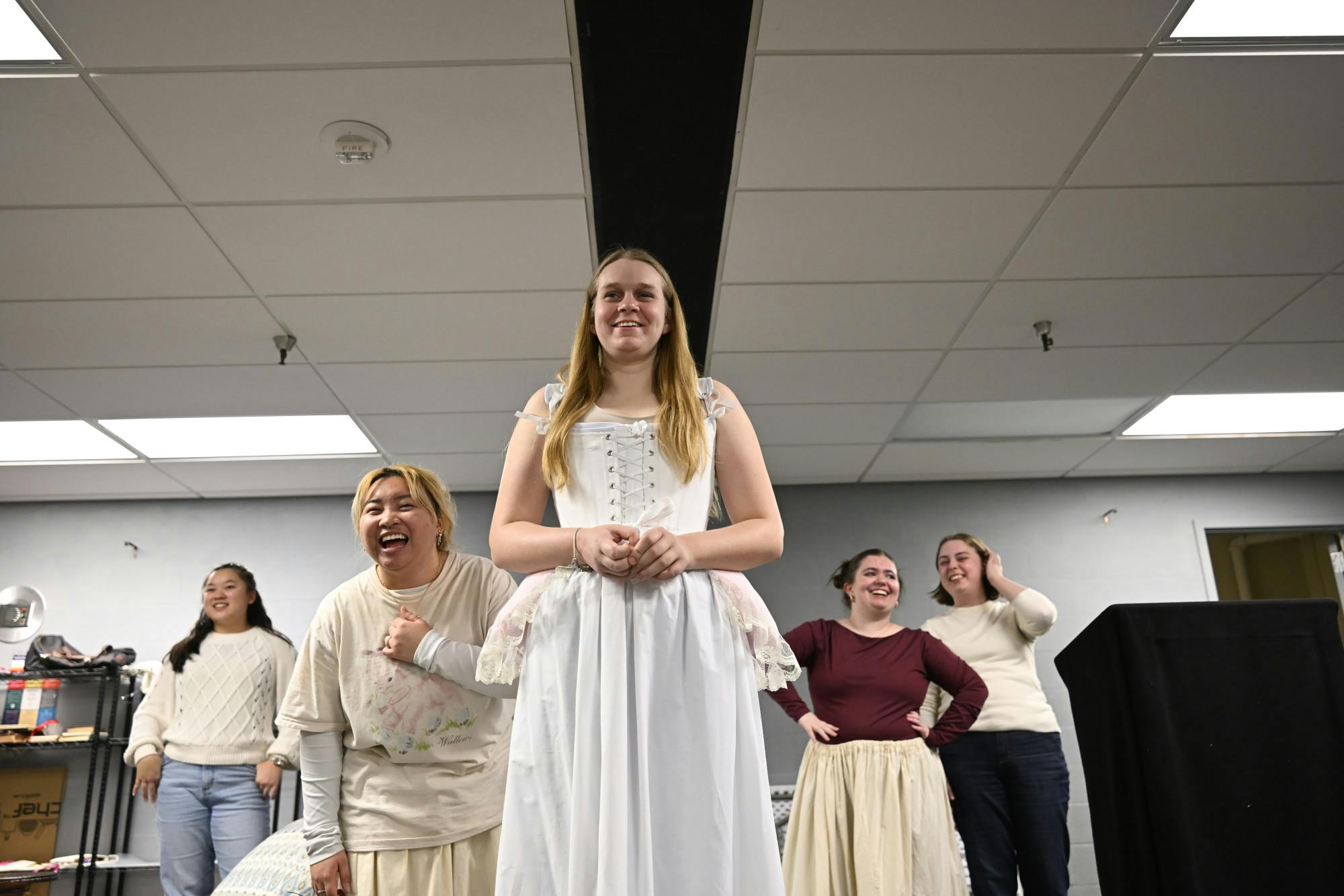 UP Theatre cast members prepare for "The Revolutionists."Media Credit: Rowan Lowery / The Beacon