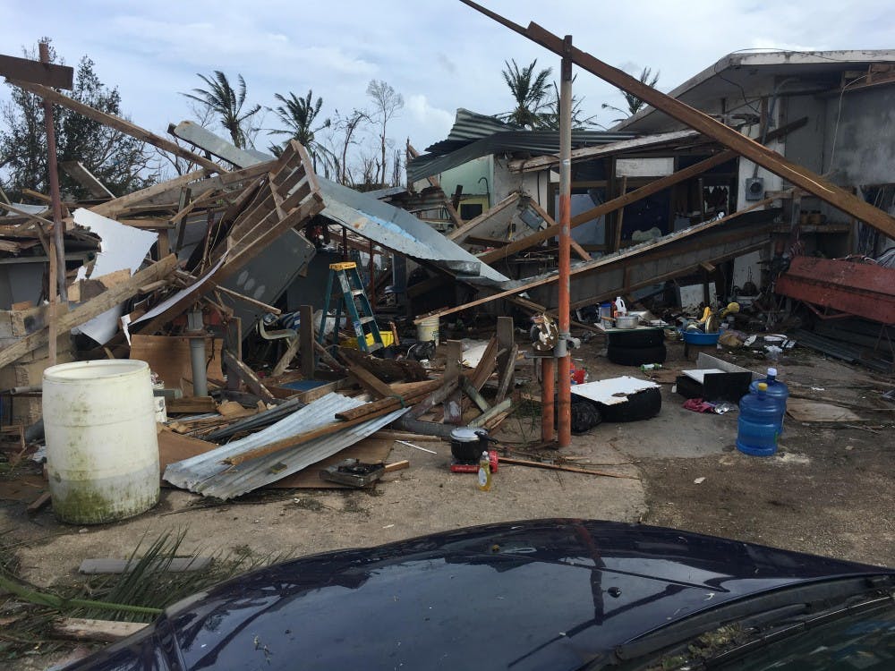 John Costales' home in Saipan after the storm. Costales is a freshman engineering major at UP. Photo courtesy of Costales.